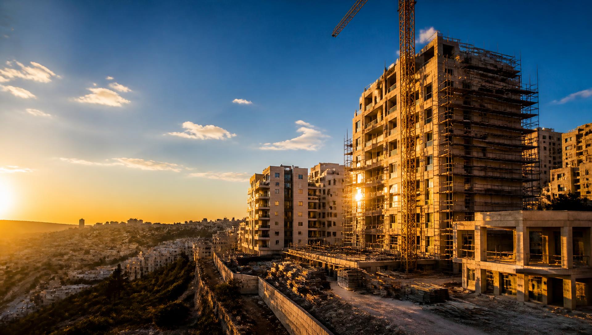 אתר בנייה מודרני של שחר ושות'